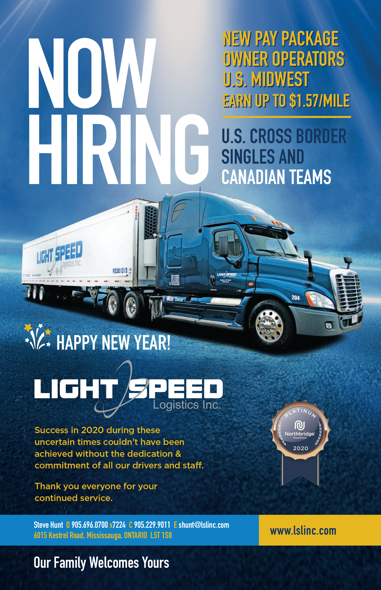 Light Speed Logistics Over The RoadOver The Road